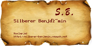 Silberer Benjámin névjegykártya